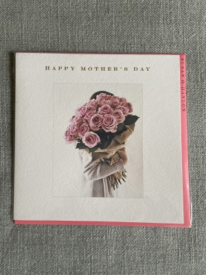 Pink roses card