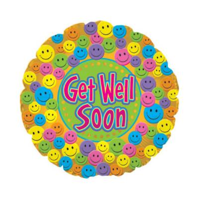 Get Well Soon Balloon  Happy Faces
