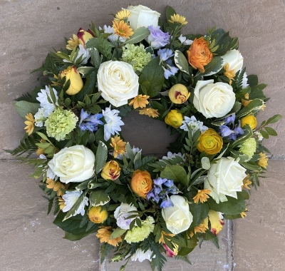 Rose and Ranunculus Wreath