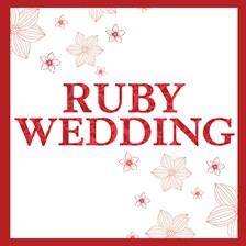 Ruby Wedding Card