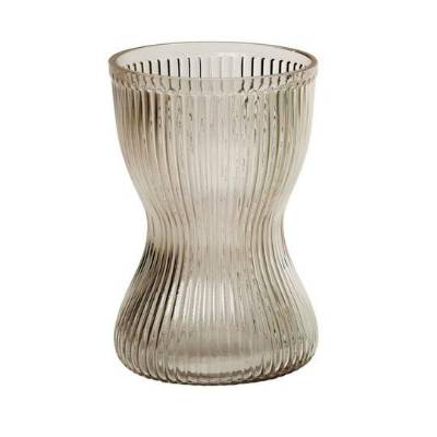 Silver Rippled Hand Tied Vase