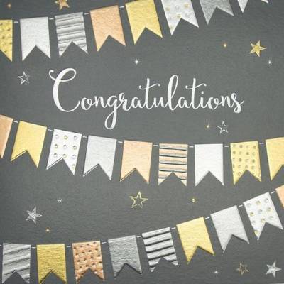 Sparkle Banner Congratulations Card